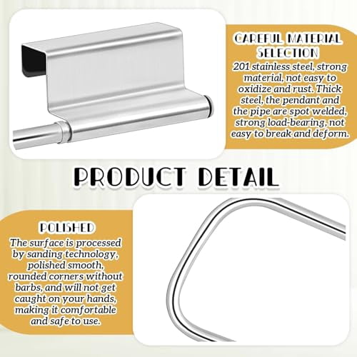 Stainless Steel Under Sink Paper Towel Holder and Dispenser, 12.4-Inch Cabinet Door Mount for Kitchen, Bathroom, Laundry Room Storage Organizer