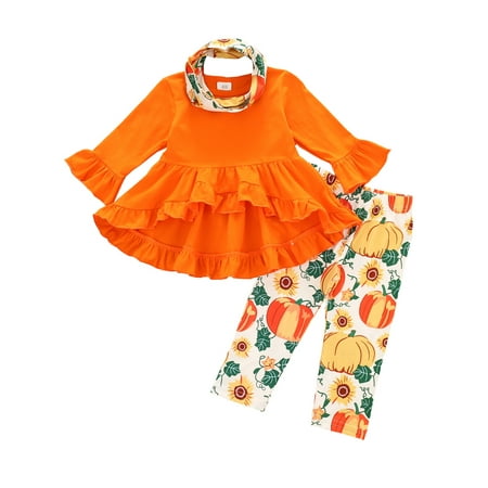 

Livingsenburg Kid Girls Halloween Baby Girls Long Sleeve Top Pants Autumn Set