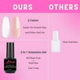 Gel X Nails 2 in 1 Nail Glue and Base Coat with Clear and Apricot