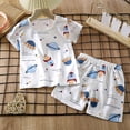 thumbnail image 2 of Hrsba Kids Summer 2 Piece Outfits Sets,Kids Summer 2 Piece Outfits Casual Short Sleeve Round Neck Toddler Summer Short Sleeve Round-Neck Blouses & Shirts Sets, 2 of 4