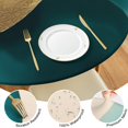 thumbnail image 4 of Teal and Gold Marble Fluid Art Pattern Round Fitted Tablecloth with Elastic Edge,Dining Table Cover Waterproof,Outdoor Round Tablecloth for Camping,Dining,Indoor and Outdoor, 4 of 7