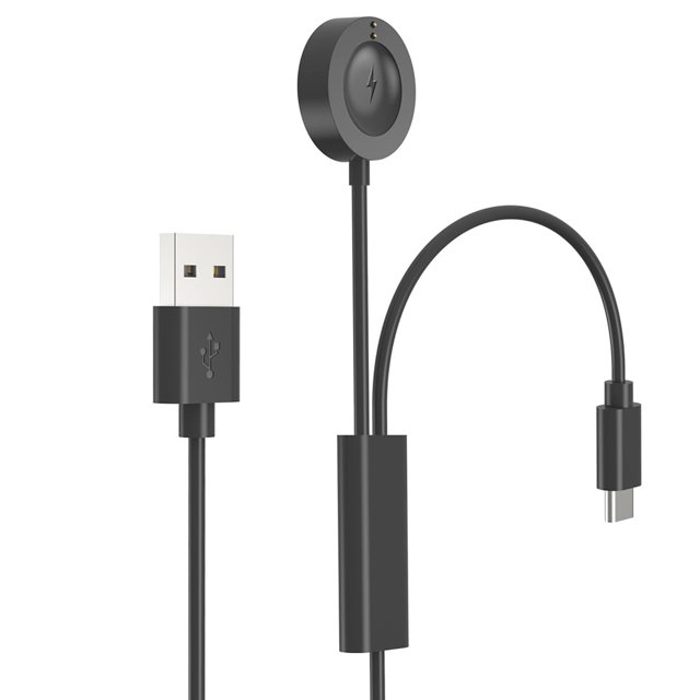 Cable de carga jixopn 2 en 1 USB C PD de repuesto, base de carga portátil de 5 V y 1 A para Fossil Gen 6/Gen 5/Gen 4 Venture/Fossil Sport