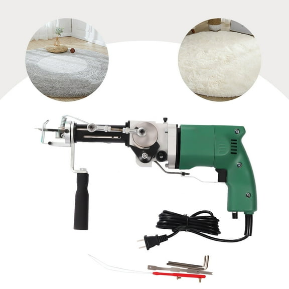 Miumaeov 2in1 Carpet Hand Tufting Gun 2400rpm Electric Cut Pile & Loop Pile Rug Weaving Flocking Machine 240W
