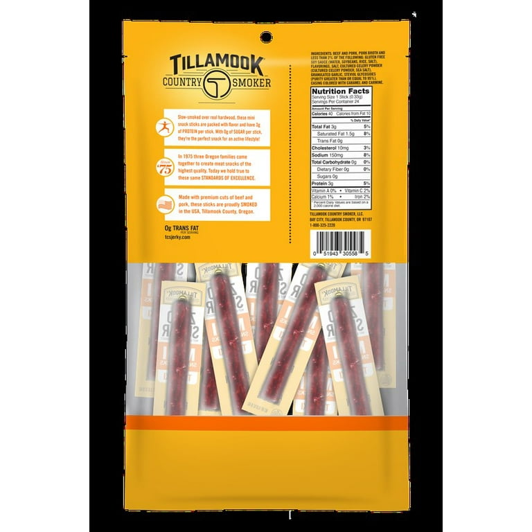 Tillamook Country Smoker, Zero Sugar Teriyaki Mini Sticks