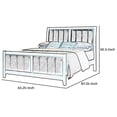 thumbnail image 5 of Leatherette Padded Queen Size Bed with Vertical Channels, Brown, 5 of 5