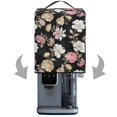 thumbnail image 2 of ZIATUBLES Ice Cream Machine Dust Cover Machine Washable Polyester Kitchen Appliance Cover with Front Pockets Foldable Decor Accessory, 15.35" x 9.84" x 18.11", Vintage Floral Black Print, 2 of 6
