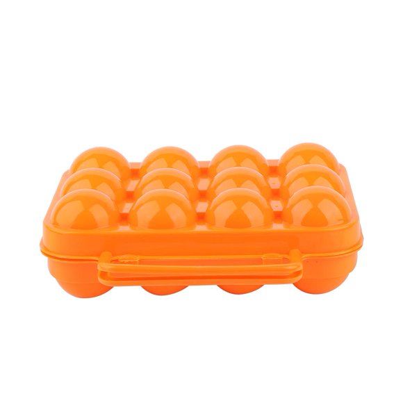 FAGINEY Eggs Organizer, Egg Storage Box,Double Side Plastic Egg Tray Storage Box Case Holder Container with Handle for 12 Egg