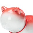 thumbnail image 3 of Encantadoras figuritas de cerámica para s, mesa de té en miniatura, adornos para mascotas, estatua de gato pequeño para armarios, colección de blanco rojo Soledad Escultura de gatito, 3 of 4