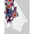 thumbnail image 4 of Rosegal Plus Size Handkerchief Floral Print Lace Up Tee, 4 of 5