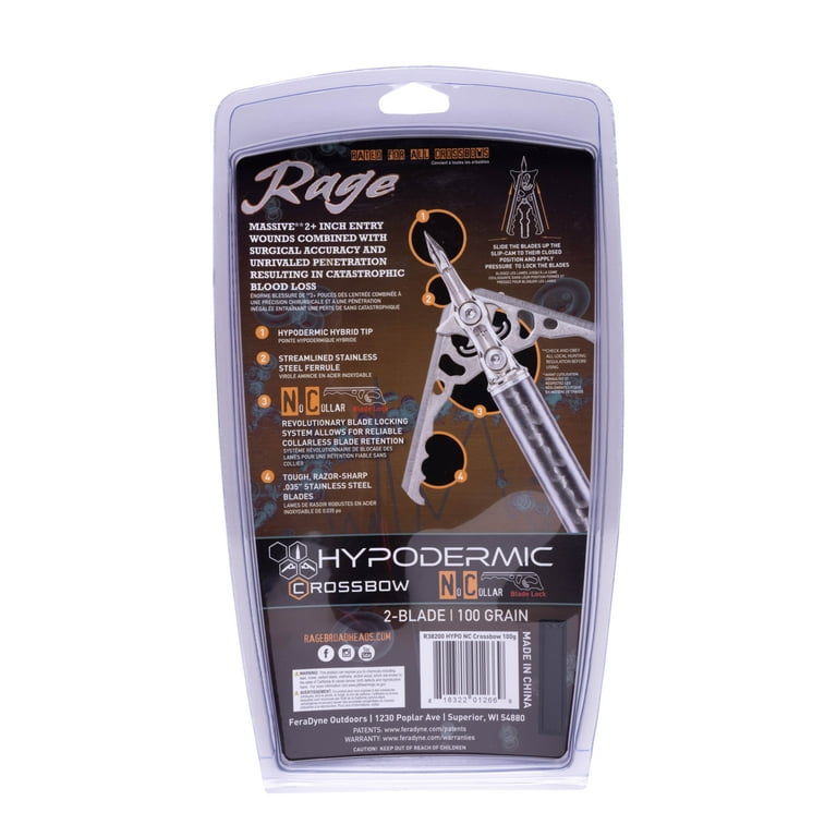 洋楽 Baldheaded Criminals - You Get Banged On Rage Hypodermic Crossbow NC, 3-Pack (100 Grain) - Archery