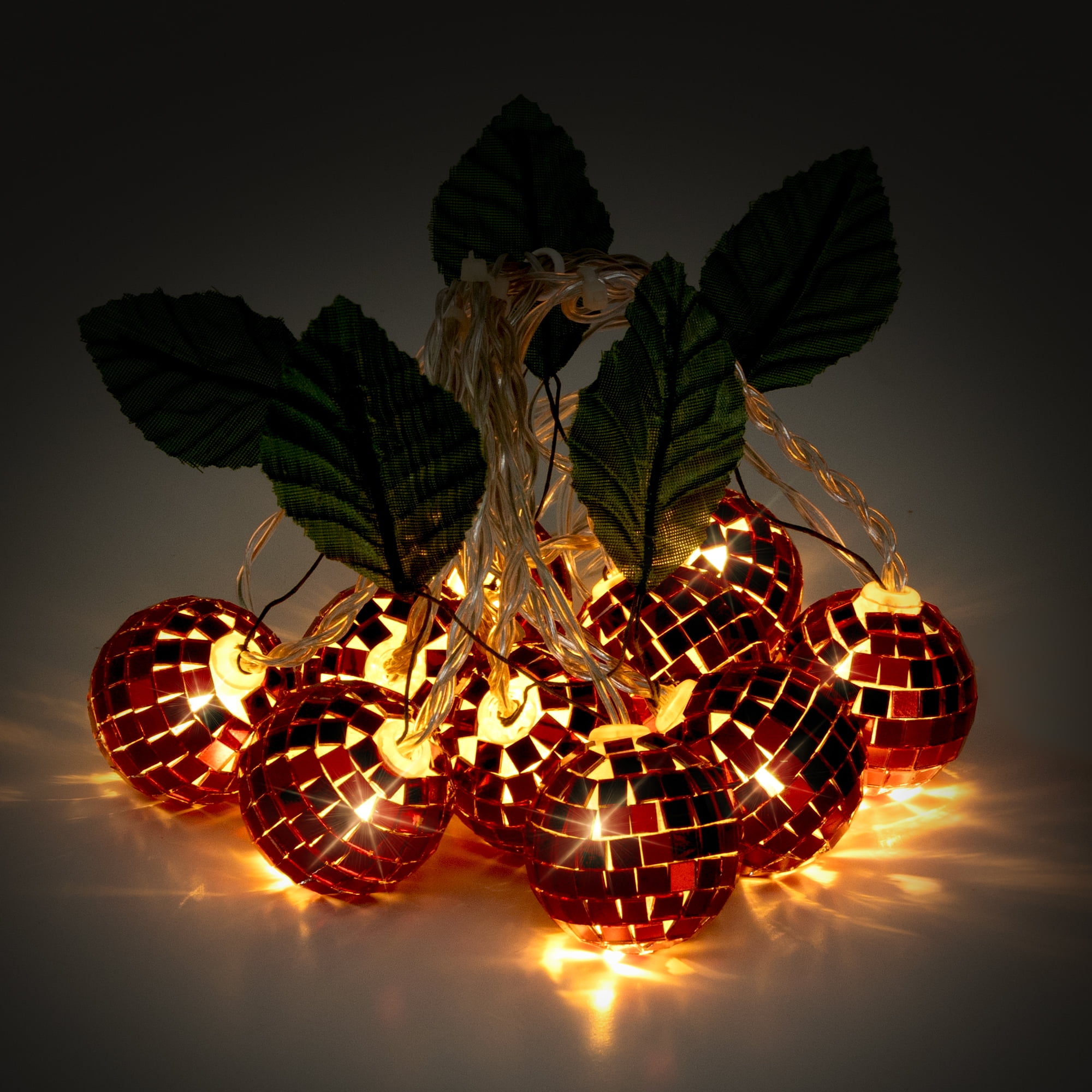 BrightSide Disco Cherries String Lights - 8.5 ft Battery-Powered String Lights