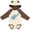 Natural & Brown w Ears, variant on Inktastic Cute Hammerhead Shark Boys or Girls Long Sleeve Baby Bodysuit