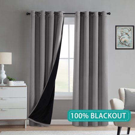 Grey Bedroom Curtains 84 Inch Long Thermal Moderate 100
