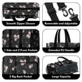 thumbnail image 3 of Teacher Tote Bag,Pioneer Flower Floral Print Pattern Teacher Utility Tote Bag,Large Work Tote Bags for Women with Multiple Pockets,Top Zipper Closure,13.8x10.6x6.7 Inch, 3 of 5