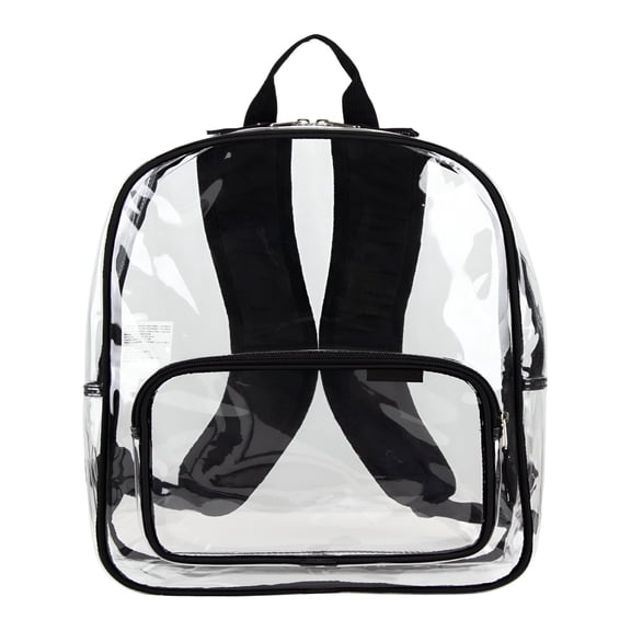 AOMRCOL Unisex Spark Clear 16" Backpack Clear Backpack for School, Black