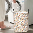 thumbnail image 4 of Lsque Retro Floral pattern Laundry Hamper Basket, Tall Woven Rope Hamper Basket for Clothes, Lightweight Storage Basket, Collapsible Waterproof-Small, 4 of 8