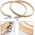 thumbnail image 3 of 6 Pieces 4 Inch Embroidery Hoops Wooden Round Adjustable Bamboo Circle Cross Stitch Hoop Ring Bulk for Embroidery and Cross Stitch Art Craft Handy Sewing, 3 of 7