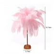 thumbnail image 3 of Kehuo Feather Table Lamp Bedside Lamp Night Light Battery Operated LED Table Lamp for Bedroom Living Room Party Wedding Centerpiece Christmas Valentine's Day Decor, Must Have Household Items, 3 of 7