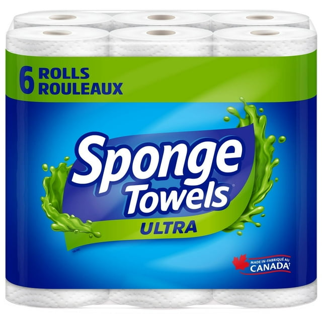 SpongeTowels Ultra Paper Towel, Choose-A-Size® Sheets, 6 Rolls