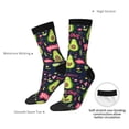 thumbnail image 4 of Daiia Avocado Love Print Crew Socks – Soft Breathable Long Socks for Men & Women, Moisture-Wicking & Comfortable Daily Wear Socks, One-Size Fits Most (US 5-11), 4 of 6