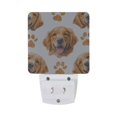 thumbnail image 2 of Golden Retriever Faces Paw Prints LED Night Light Sensor Lamp Plug-in Adjustable Brightness 2 Pack, 2 of 7