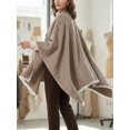 thumbnail image 3 of Kukuzhu Shawl Wraps for Women ponchos Ruana Cape Open Front Duster Cardigan Sweaters for Fall Winter, 3 of 8