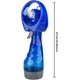 thumbnail image 2 of Paquete de 2 ventiladores de nebulización, ventilador personal portátil de mano con nebulización, funciona con pilas para viajes en climas cálidos, uso azul ER, 2 of 3