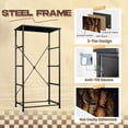 thumbnail image 4 of Gothic Dresser for Bedroom with 4 Storage Drawers Tree bark Nature wood Dressers Chest of Drawers Steel Framed Fabric Closet Organizers for Boys Man Cave Dorm Entryway, 4 of 8
