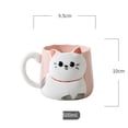 thumbnail image 2 of Taza de cerámica Gatito con relieve HappyWare 500ml rosa, 2 of 4