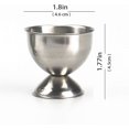 thumbnail image 2 of 2pcs Stainless Steel Egg Cups Egg Holders Egg Tray Kitchen Gadgets Tools For Hard Boiled Eggs, Silver, 2 of 3