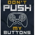 thumbnail image 2 of Dont Push Buttons Video Gamer Plus Size Crewneck Graphic Tee Shirt Brisco Brands 2X, 2 of 5