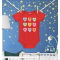 thumbnail image 3 of Shop4Ever Valentine's Day Candy Hearts Baby's Bodysuit Infant Cotton Romper 24 Months Red, 3 of 5