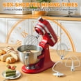 thumbnail image 5 of 3 Pack Mixer Attachments for Kitchen Aid 4.5-5 Quart Tilt-Head Stand Mixers, Heavy-Duty Metal,Includes K45DH Dough Hook, K45B Flat Beater,K45WW Wire Whip, Dishwasher Safe Replacement Kit, 5 of 7