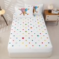 thumbnail image 4 of Homewish Baseball Ice Cream Cone Print Zipper Full Size Comforter Sets with Fitted Sheet and 2 Pillowcases,Fun Treats Zipper Bedding Set For Kids Boys And Girls,Reversible,4 Pieces, 4 of 7