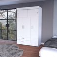 thumbnail image 4 of FM Furniture Armoire de Chambre Spacieuse Moderne en Bois Jakarta Blanc, 4 of 8