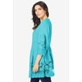 thumbnail image 4 of Roaman's Women's Plus Size Illusion Lace Big Shirt, 4 of 6