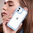 thumbnail image 6 of Feishell Clear Case for iPhone 12 6.1 inch,Shockproof Hybrid Soft TPU Bumper Anti-Scratch Hard Acrylic Back Transparent Slim Phone Case Cover for iPhone 12,Blue, 6 of 8