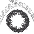 thumbnail image 3 of Rueda de cadena ovalada para bicicleta plegable 110/130BCD Pieza de repuesto ligera 52- 7-10 52T Zulema Plato de bicicleta con pernos, 3 of 8