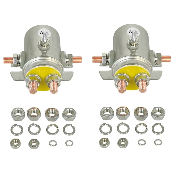 XYZIL 2X 12V 5 Terminal Solenoid Relay Switch 440003 440110 24401-01 Compatible with Prestolite Ramsey Winch Golf Cart Continuous Duty SBD4201D 15-301 15-338 Compatible with Warn Motor