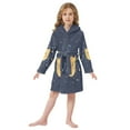 thumbnail image 6 of FORMRS Niños Bathrobe Unisex Hooded Robe Soft Plush Pajamas Sleepwear, Size 7-9T, Orange Cat Planet, 6 of 7