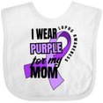 thumbnail image 3 of Inktastic I Wear Purple for My Mom Lupus Awareness Boys or Girls Baby Bib, 3 of 4