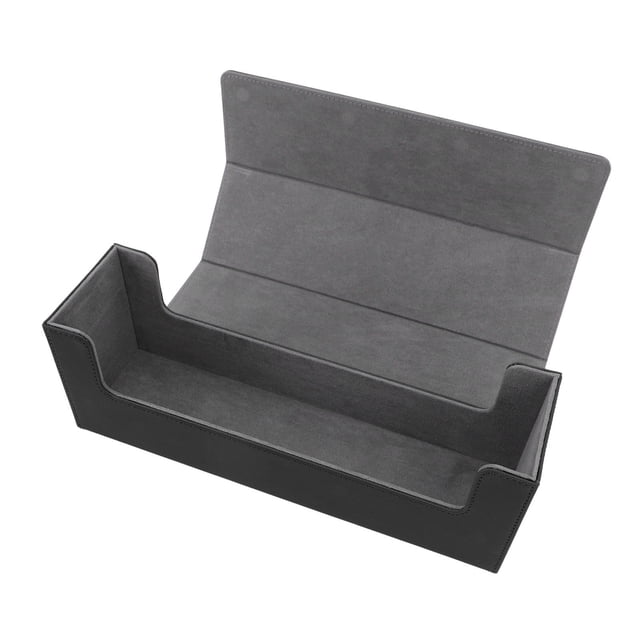 Card Storage Box, PU Leather Magnetic Closure Large Capacity Deck for 400+ Cards, with Felt Lining and Elegant Design