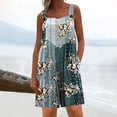 thumbnail image 3 of Haivin Halter Neck Romper for Woman, Loose-fitting with Beach Print and Pockets, Lightweight and Comfortable for Summer Vacation and Casual Wear, 3 of 6