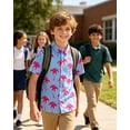 thumbnail image 5 of Aideaone Boys Button Down Shirt Hawaiian Short Sleeve 3D Print Shirts for Kids Summer Beach 5-14 Years, 5 of 6