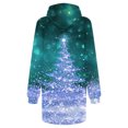 thumbnail image 4 of IROINNID Discount Christmas Dress for Women Long Sleeve Dress Thigh-Length Hooded Sheath Dress Xmas Printed Loose Fit Dress with Pocket,Sky Blue, 4 of 4