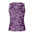 thumbnail image 5 of Women Basic Camisoles Casual Tank Tops Camo Color Block Print Round Neck Vest Summer Sleeveless Tops, 5 of 5