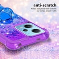 thumbnail image 4 of Slim Fit Phone Case for Redmi Note 12 4G, Bling Shiny Quicksand Effect TPU Bumper Case with Four Corners Heavy Anti-Fall Protection for Redmi Note 12 4G,Purple Blue, 4 of 14