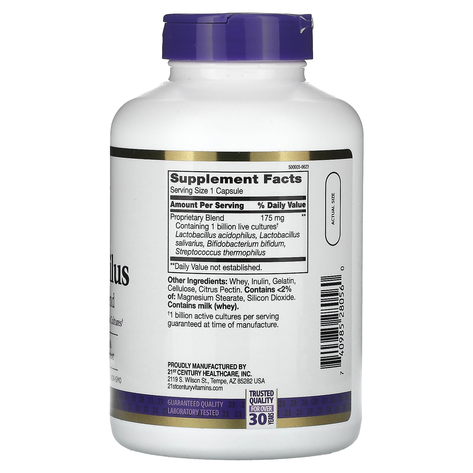 21st Century Acidophilus Probiotic Blend, 300 Capsules