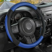 14.5-15 Inches Car Steering Wheel Cover Universal Leather Interior Rv Accessories for Men Blue