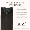 thumbnail image 2 of - Extensiones de cabello humano natural y real con clip para mujer, extensiones de cabello Remy, 12 pulgadas, 3 onzas, 2 of 5